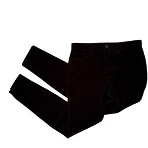 J BRAND BLACK SKINNY LEG STRETCH COTTON FINE WALE VELVET FEEL
